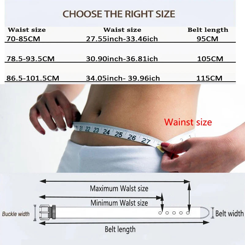 Fashion Women Genuine Leather Belts High Quality Gold Buckle Best Matching Dress Jeans Belts for Lady LB2146