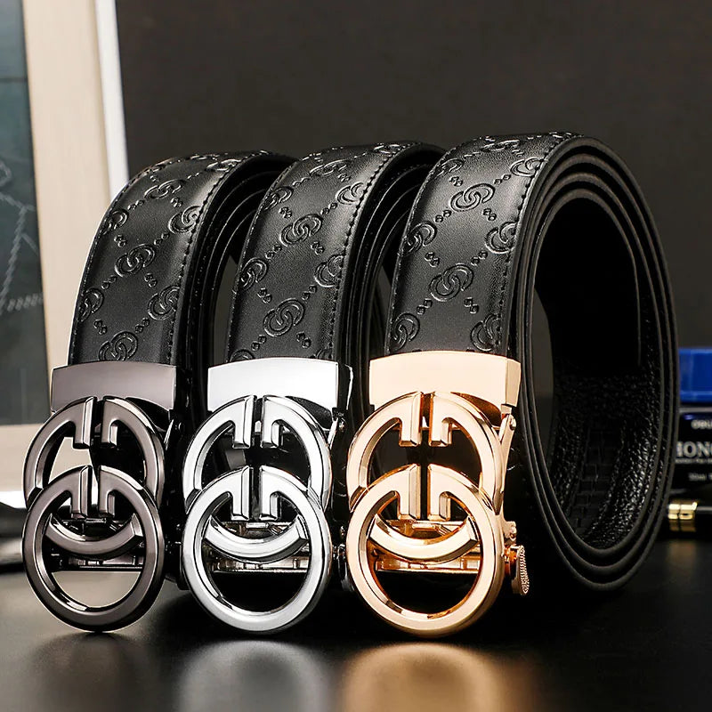 2025 New Width 34mm Belts for Women Girls Dress Fashion Waist Belt Cowhide LeatherMetalBuckle men Belt Leisure Jeans Waistband